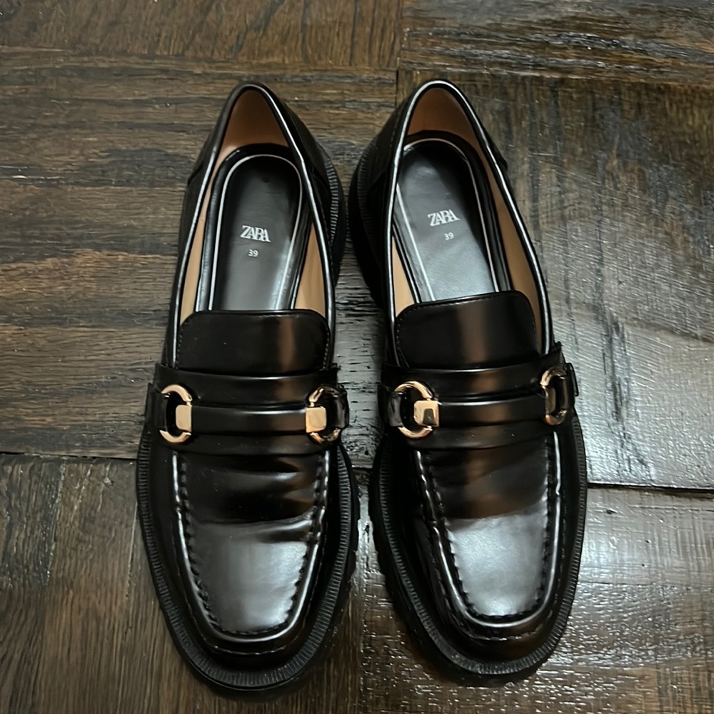 Zara lug sole loafer
